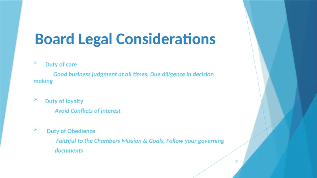 A survival Guide for Chamberlanders - Governance - slide 22 of 63