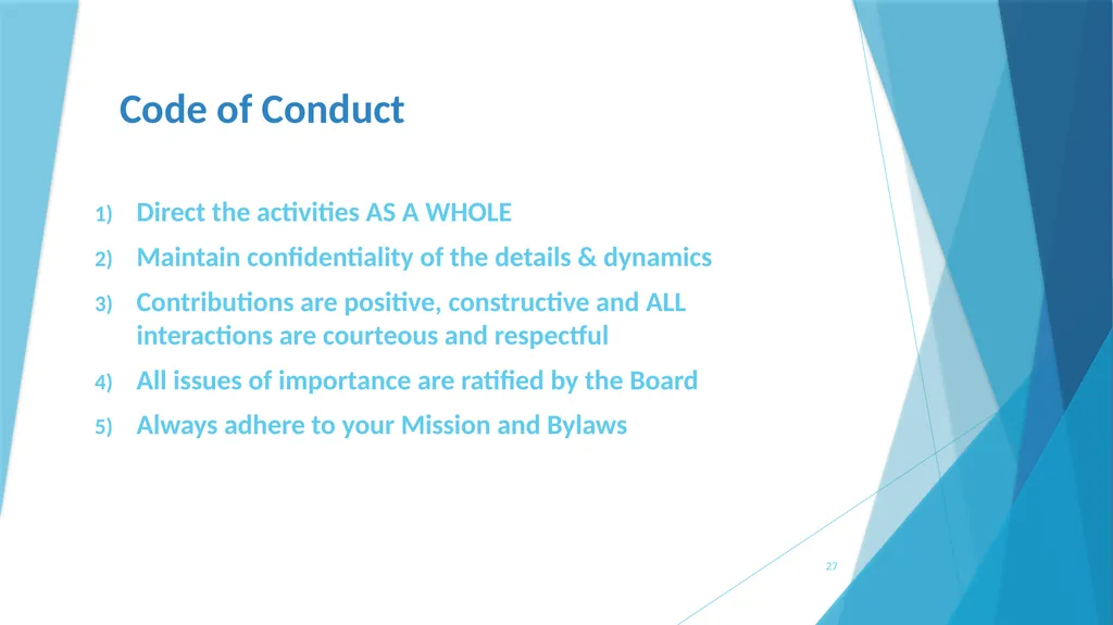 A survival Guide for Chamberlanders - Governance - slide 27 of 63