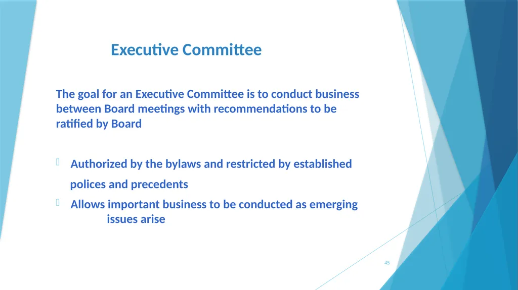A survival Guide for Chamberlanders - Governance - slide 45 of 63