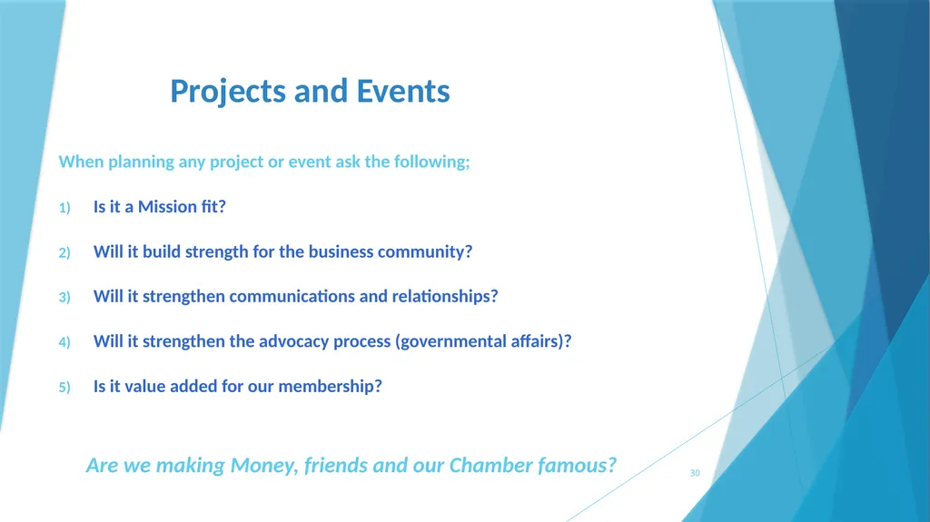 A survival Guide for Chamberlanders - Governance - slide 30 of 63