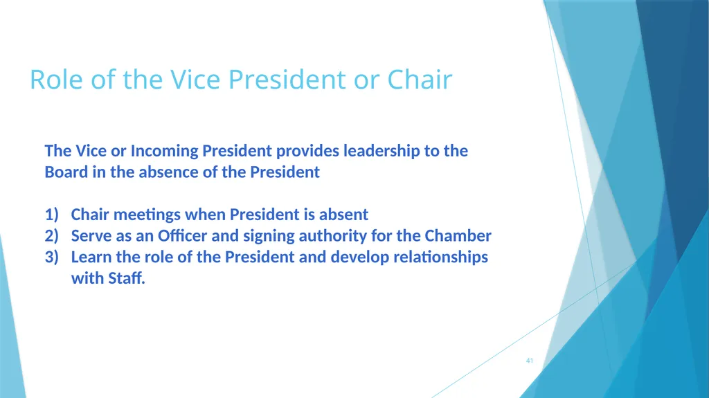 A survival Guide for Chamberlanders - Governance - slide 41 of 63
