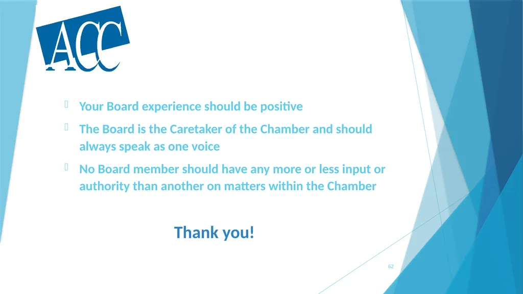 A survival Guide for Chamberlanders - Governance - slide 62 of 63