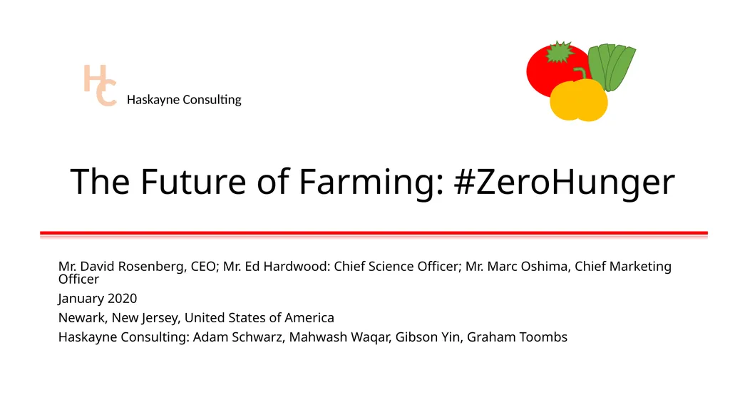 The Future of Farming: #ZeroHunger Mr. David - slide 1 of 34