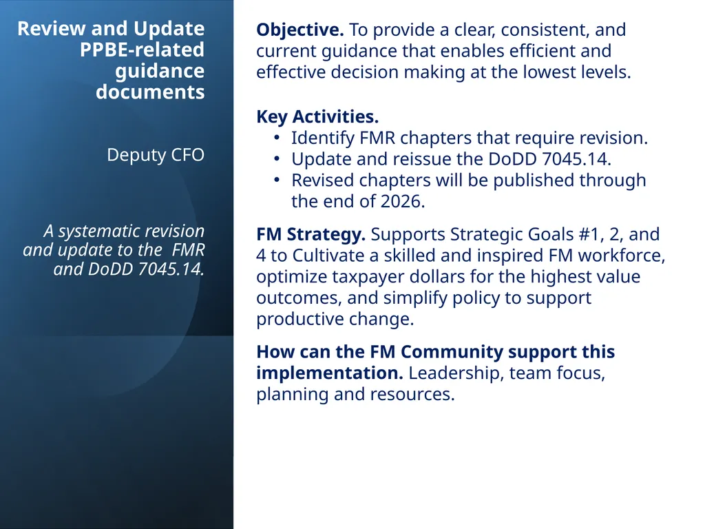 PPBE Reform ASMC PDI March 13, 2024 PPBE Reform - slide 12 of 22
