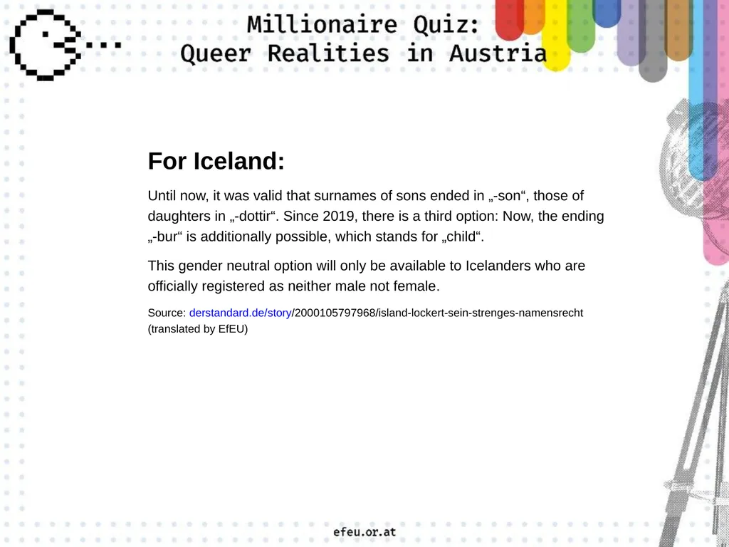 A a big rainbow flag C a traffic light in - slide 9 of 45
