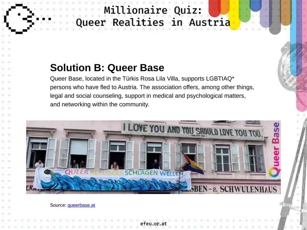 A a big rainbow flag C a traffic light in - slide 31 of 45