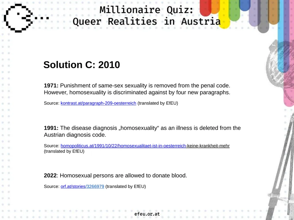 A a big rainbow flag C a traffic light in - slide 22 of 45