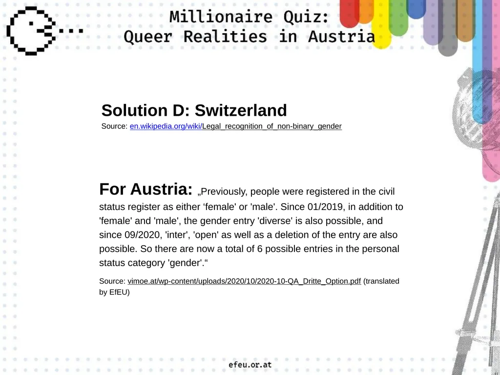 A a big rainbow flag C a traffic light in - slide 7 of 45