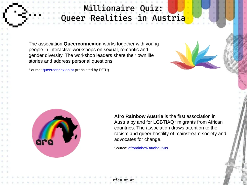 A a big rainbow flag C a traffic light in - slide 32 of 45