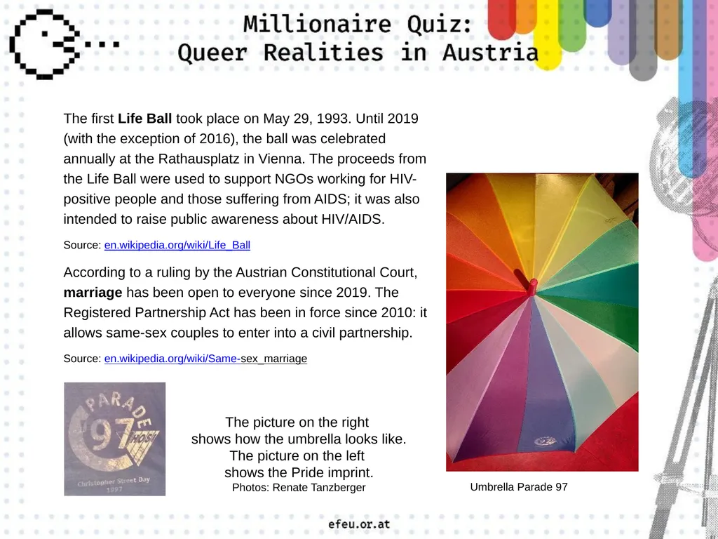 A a big rainbow flag C a traffic light in - slide 20 of 45
