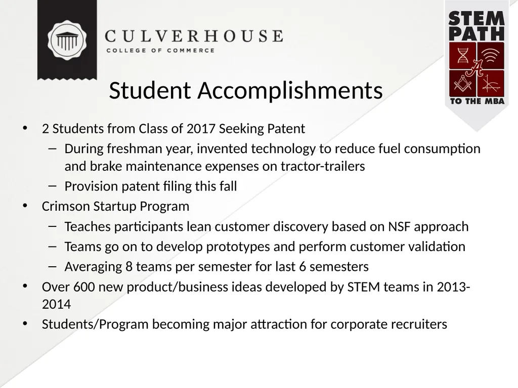 The STEM Path to the MBA: Innovative Recruiting - slide 17 of 22