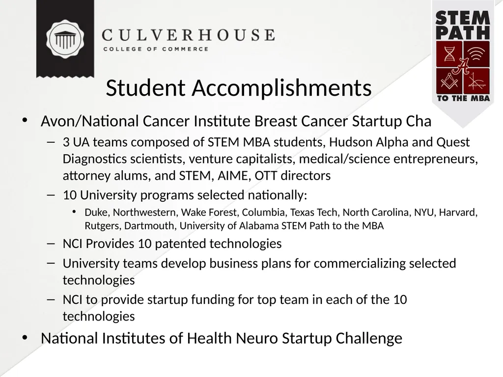 The STEM Path to the MBA: Innovative Recruiting - slide 18 of 22