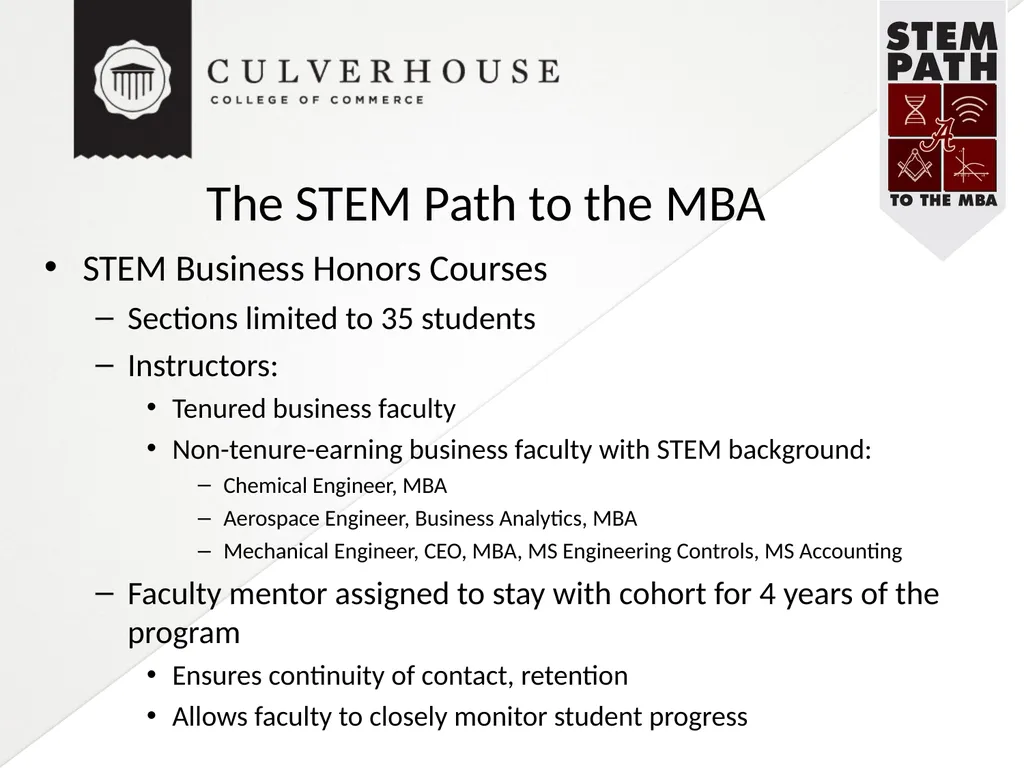 The STEM Path to the MBA: Innovative Recruiting - slide 4 of 22