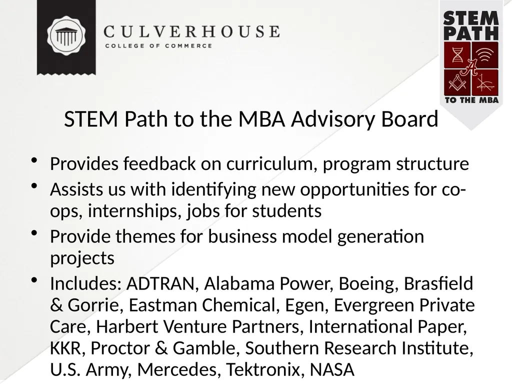 The STEM Path to the MBA: Innovative Recruiting - slide 20 of 22