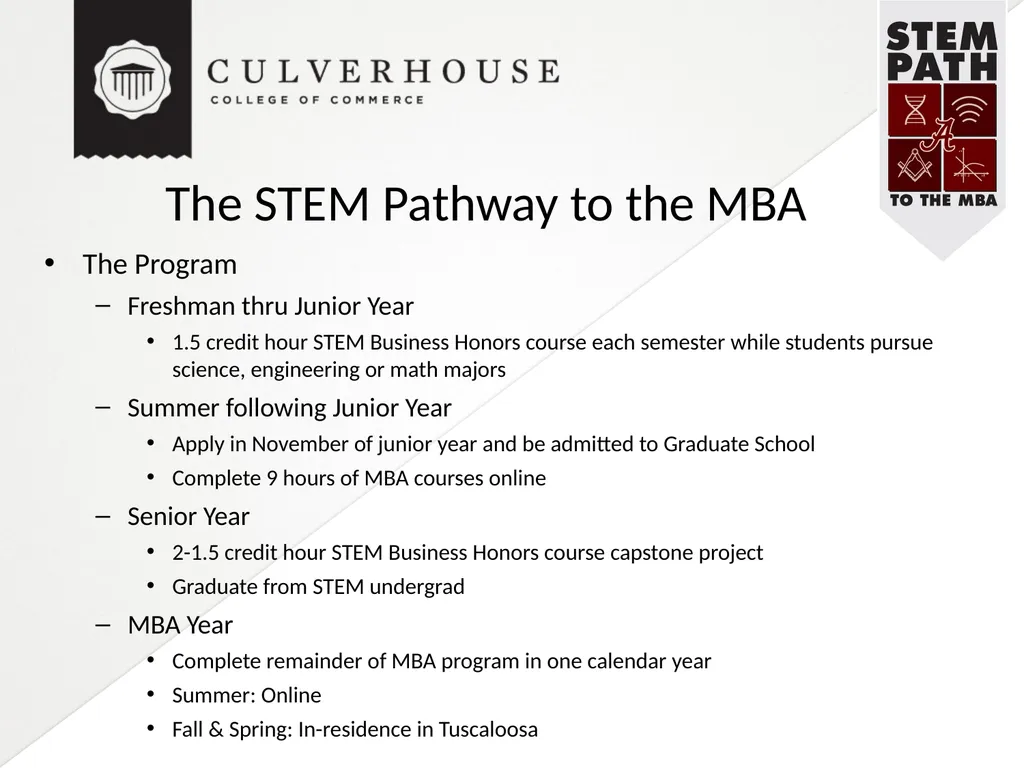 The STEM Path to the MBA: Innovative Recruiting - slide 3 of 22