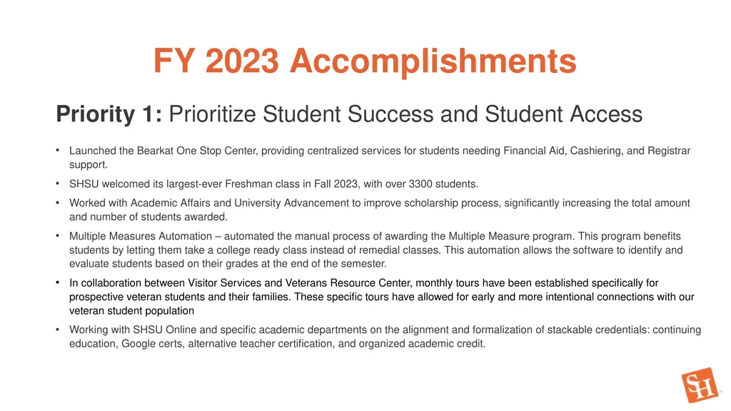 Strategic Enrollment and Innovation FY 2024 - slide 3 of 22