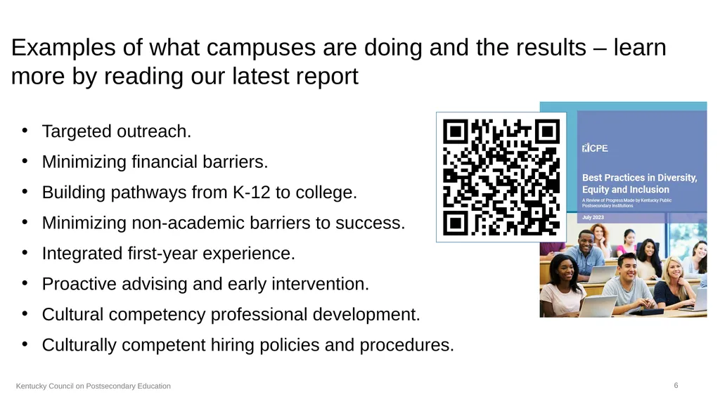 CPE’s Efforts Addressing Underserved Students A - slide 6 of 11