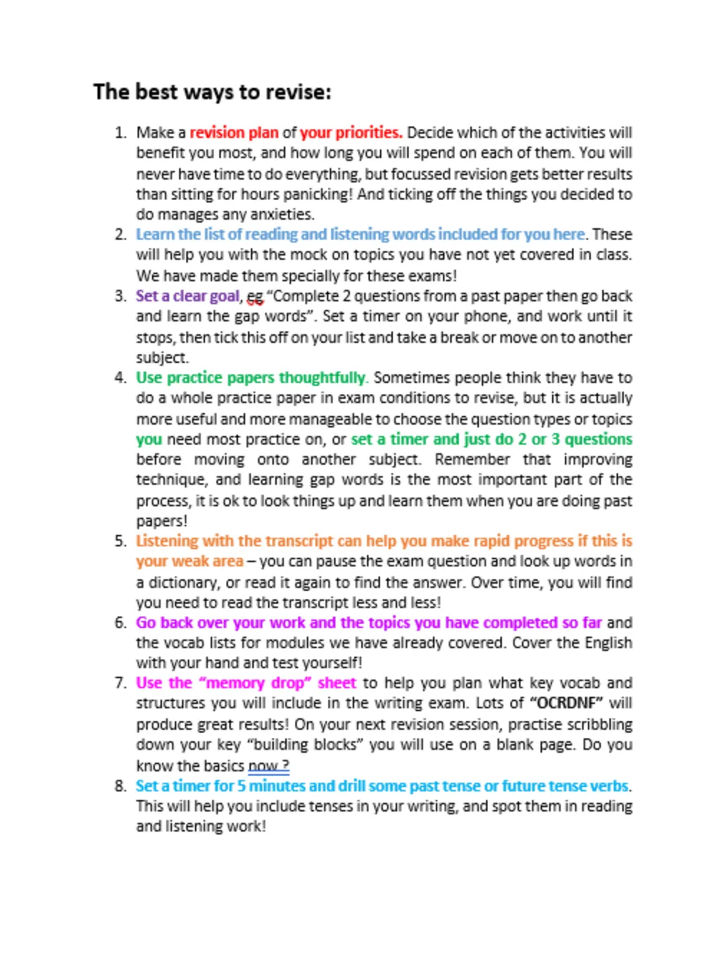 Year 10 June Assessment Revision Guide Revision - slide 18 of 34