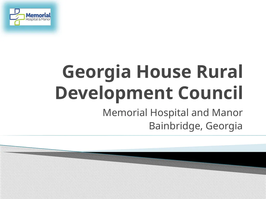 Georgia House Rural Development Council Memorial - slide 1 of 16