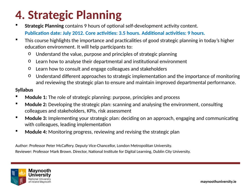 University Leadership & Management Maynooth - slide 6 of 11