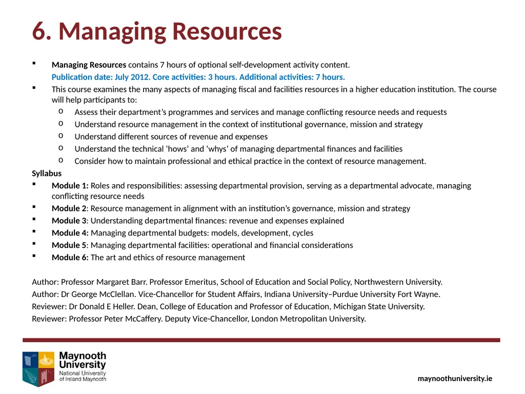 University Leadership & Management Maynooth - slide 8 of 11