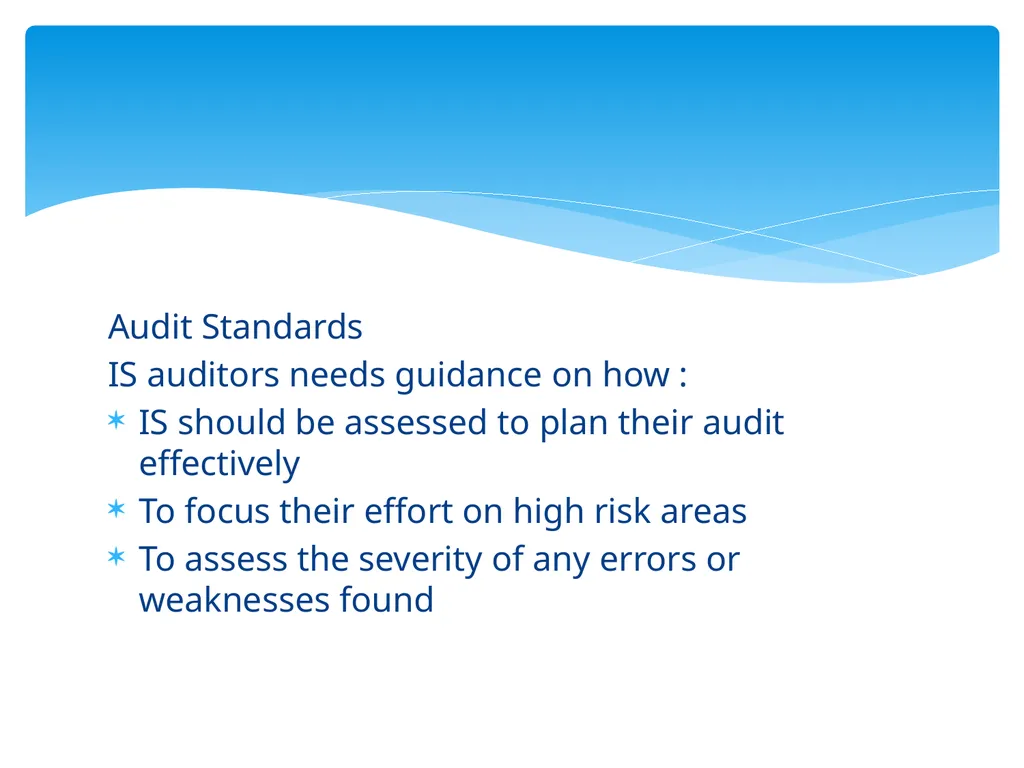 Control Objectives Control : Policies, procedures, - slide 22 of 31