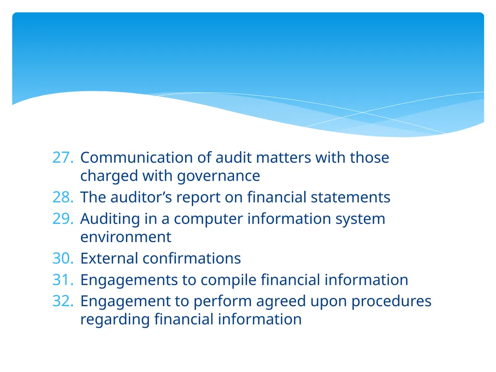 Control Objectives Control : Policies, procedures, - slide 26 of 31