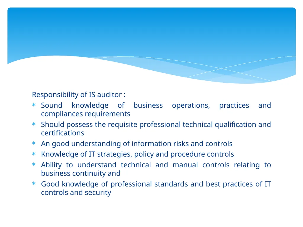 Control Objectives Control : Policies, procedures, - slide 15 of 31