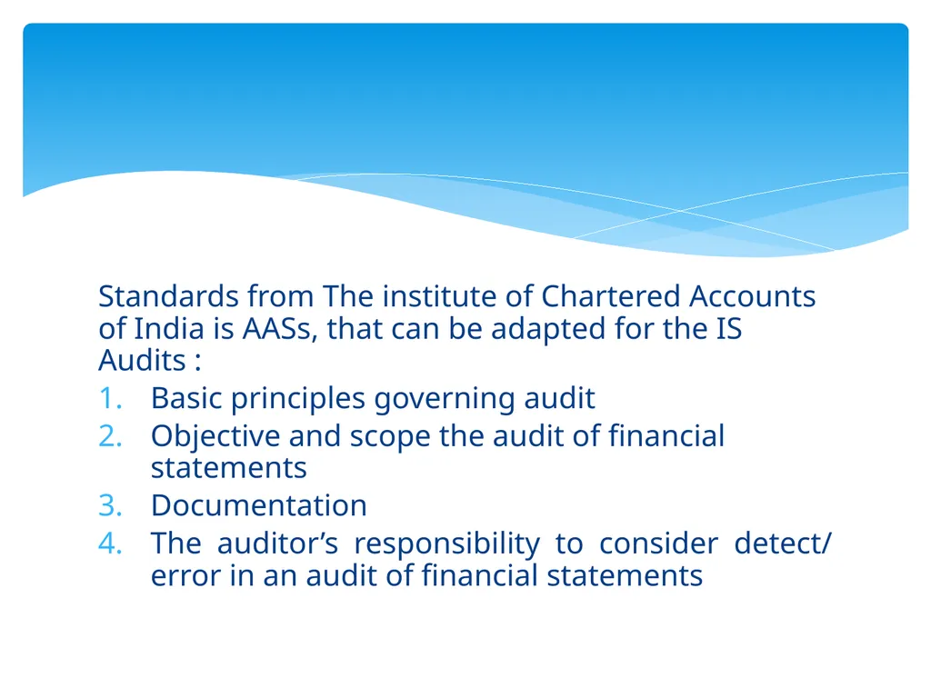 Control Objectives Control : Policies, procedures, - slide 23 of 31