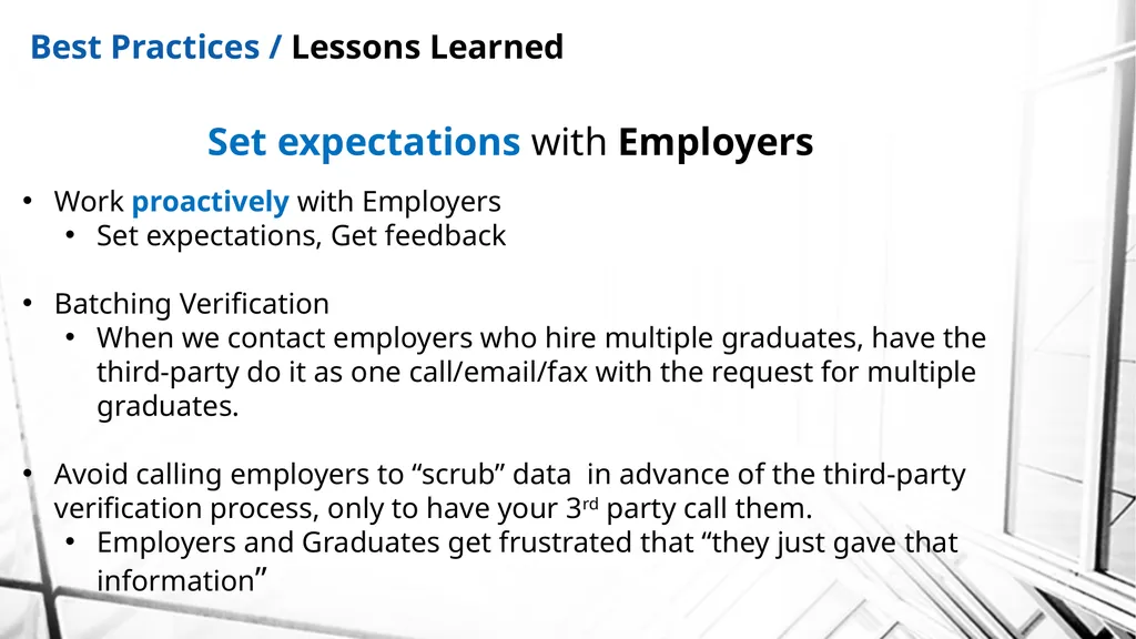 Best Practices: Independent Third-Party - slide 45 of 54