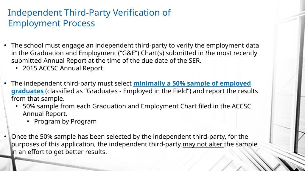 Best Practices: Independent Third-Party - slide 26 of 54
