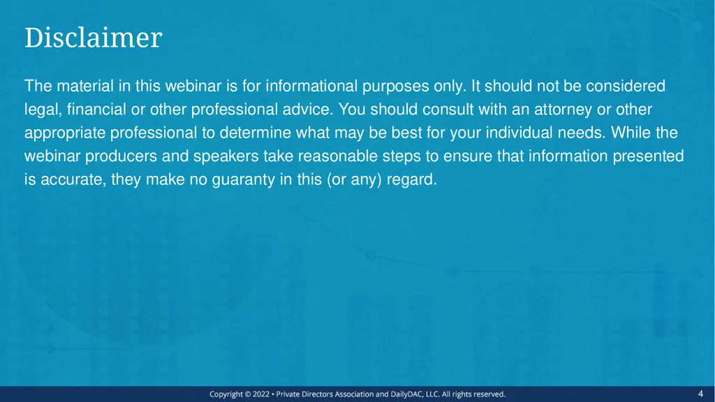 Bare Bone Board Basics - for the Private Company - slide 4 of 45