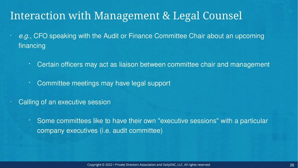 Bare Bone Board Basics - for the Private Company - slide 26 of 45