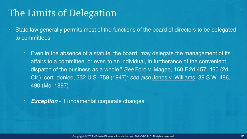 Bare Bone Board Basics - for the Private Company - slide 12 of 45