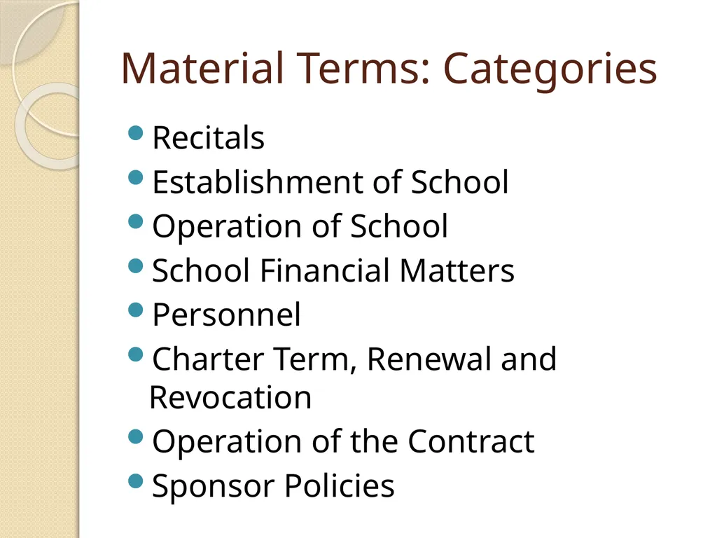 Charter Contract and Performance Framework - slide 7 of 28