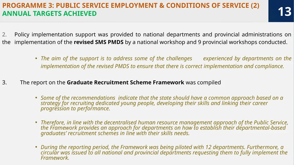 “Growing South Africa together for a capable and - slide 13 of 34