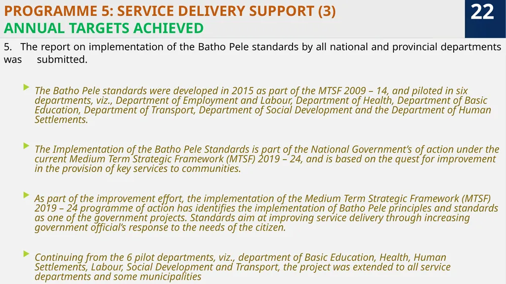 “Growing South Africa together for a capable and - slide 22 of 34