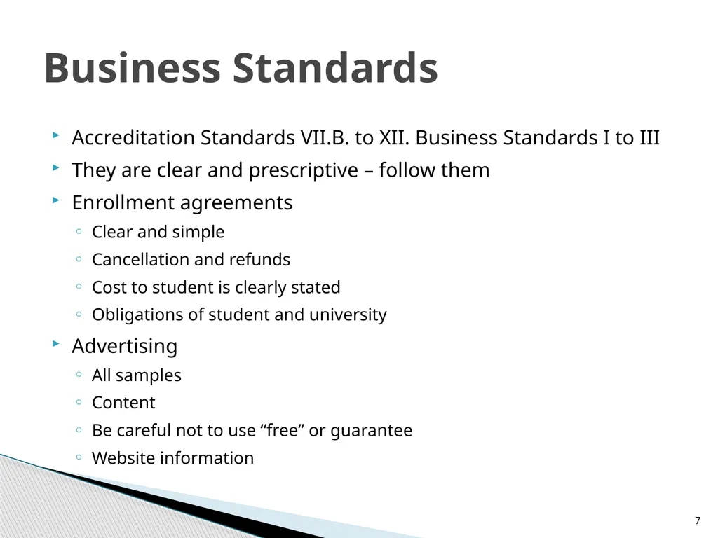 Navigating DETC Accreditation DETC's Fall Workshop - slide 7 of 19