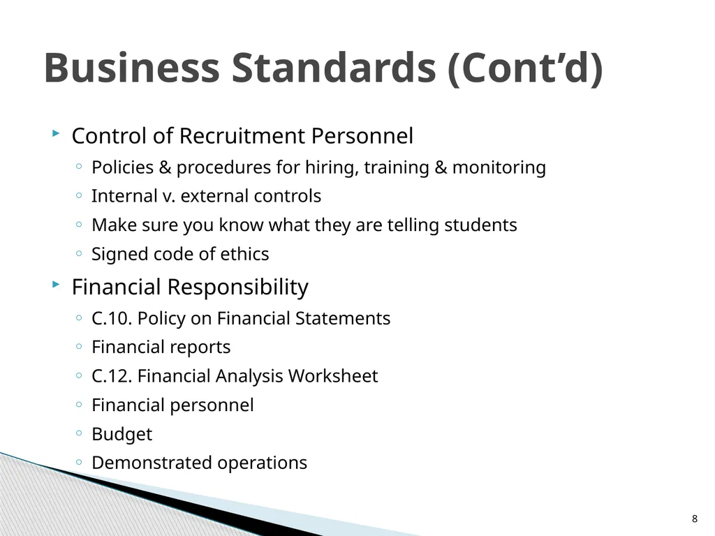Navigating DETC Accreditation DETC's Fall Workshop - slide 8 of 19