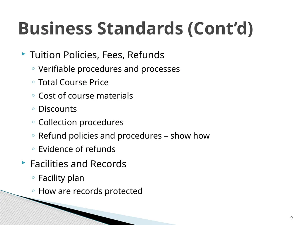 Navigating DETC Accreditation DETC's Fall Workshop - slide 9 of 19