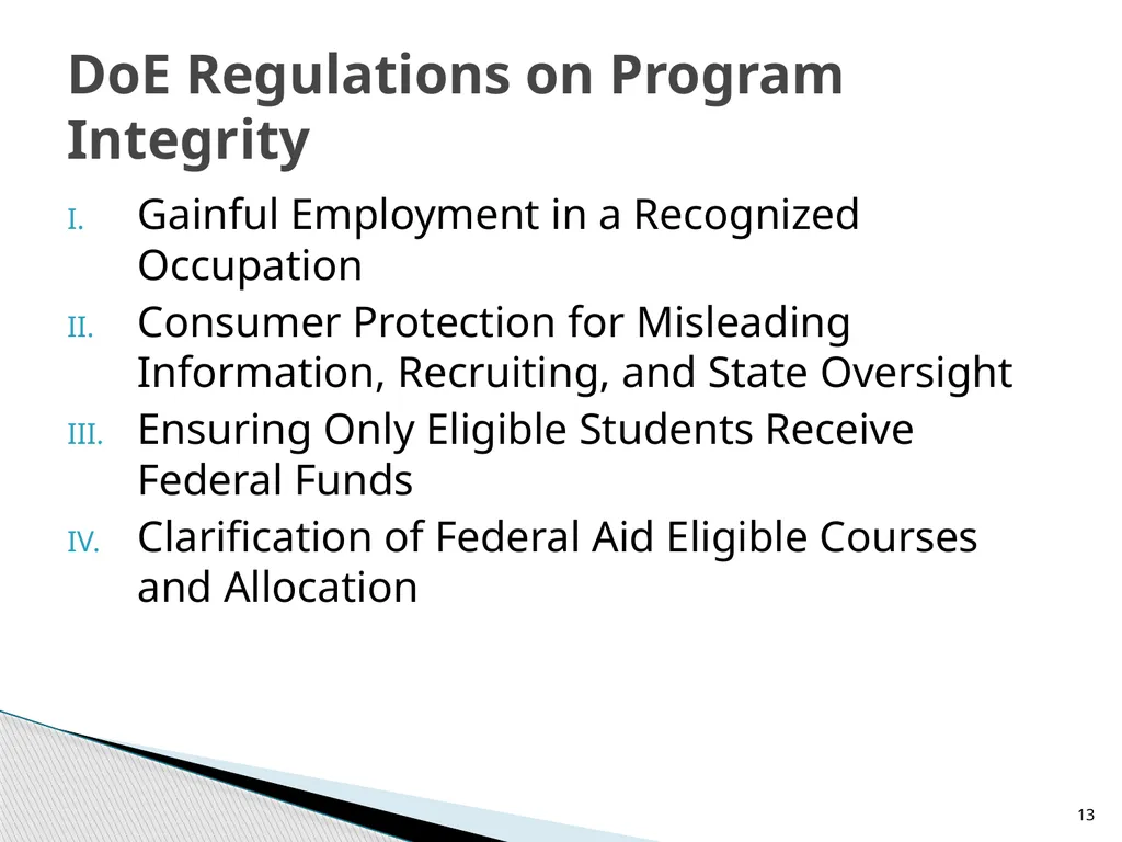 Navigating DETC Accreditation DETC's Fall Workshop - slide 13 of 19