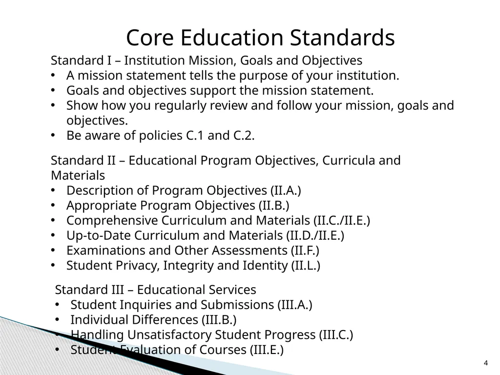 Navigating DETC Accreditation DETC's Fall Workshop - slide 4 of 19