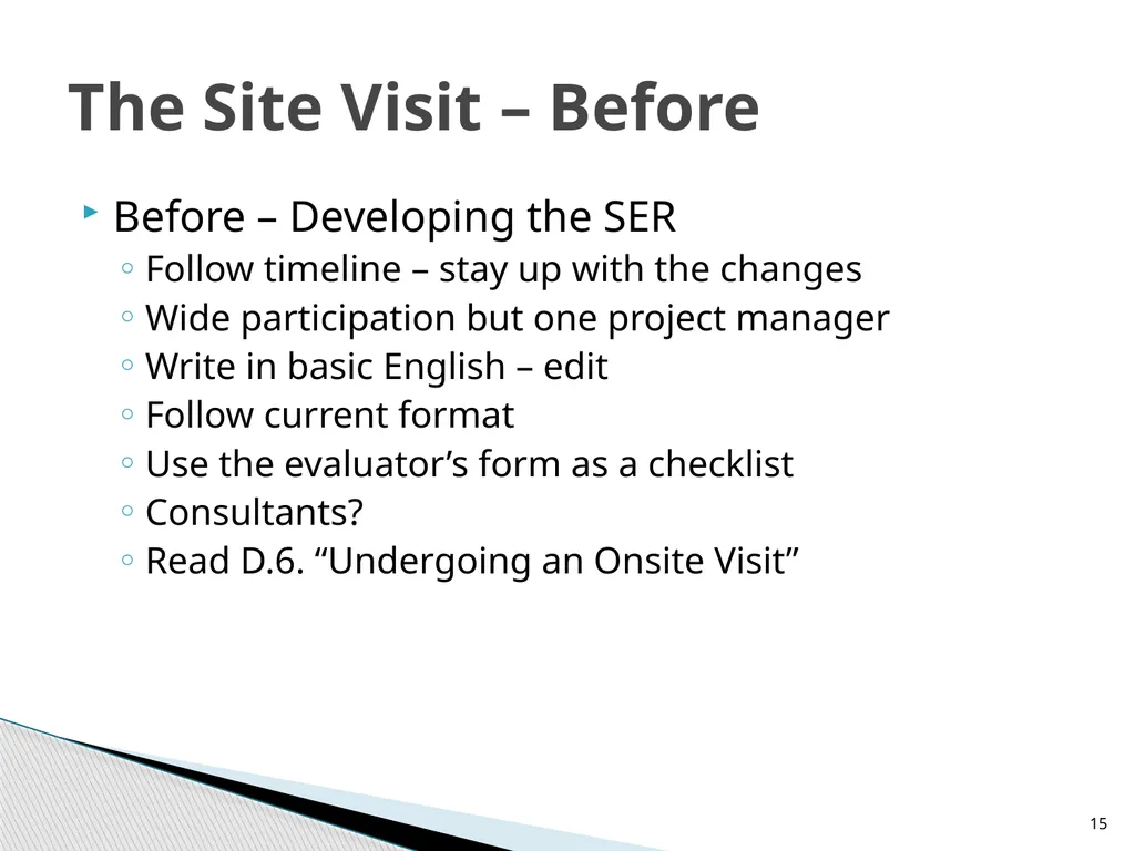 Navigating DETC Accreditation DETC's Fall Workshop - slide 15 of 19