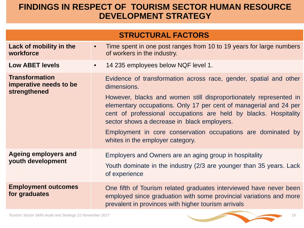 Presentation on the Skills Audit Report and the - slide 19 of 52