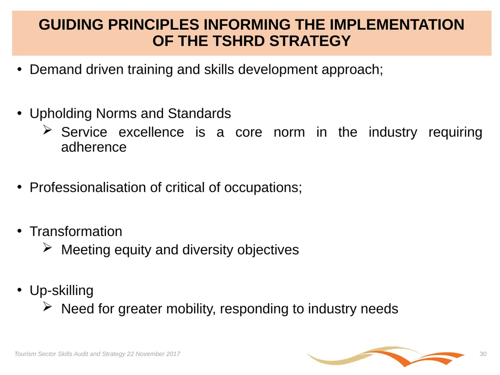 Presentation on the Skills Audit Report and the - slide 30 of 52