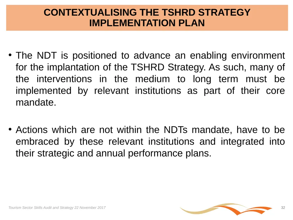 Presentation on the Skills Audit Report and the - slide 32 of 52