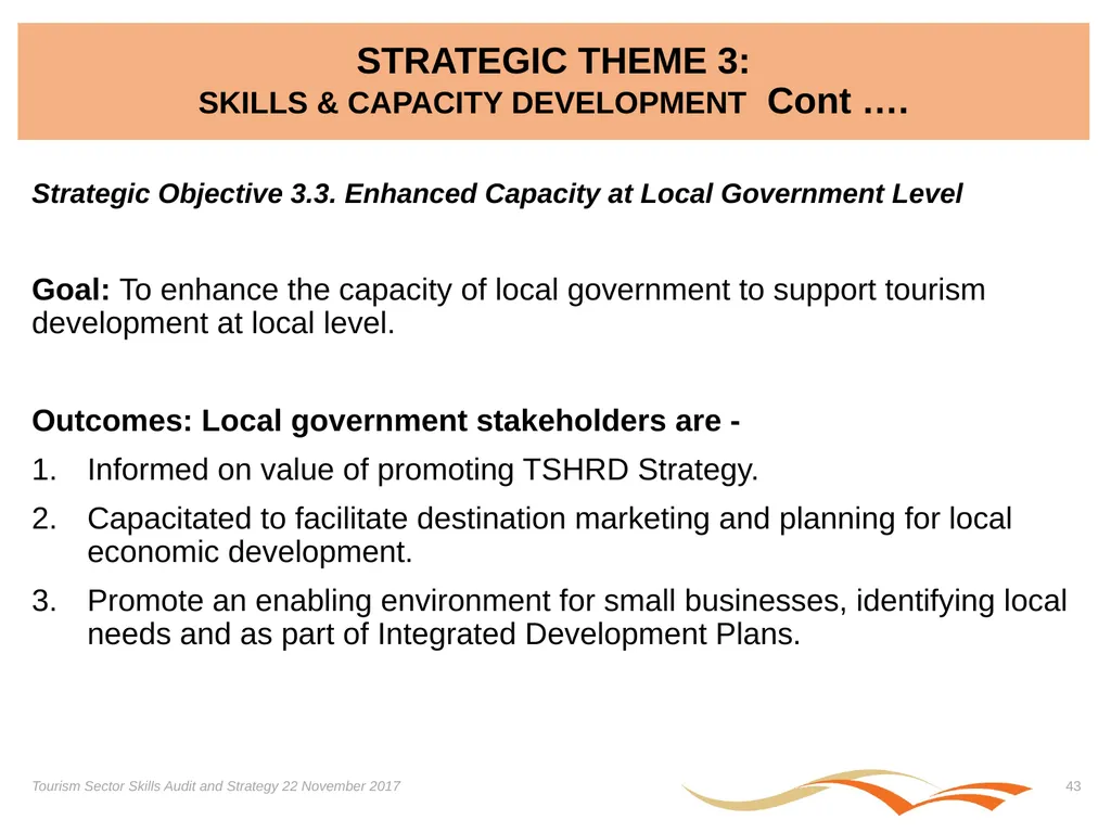 Presentation on the Skills Audit Report and the - slide 43 of 52