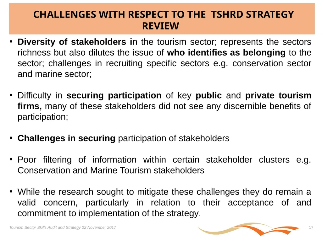Presentation on the Skills Audit Report and the - slide 17 of 52