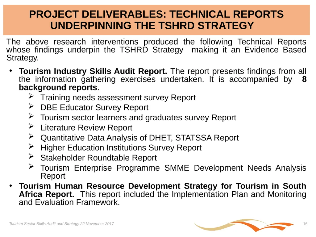 Presentation on the Skills Audit Report and the - slide 16 of 52