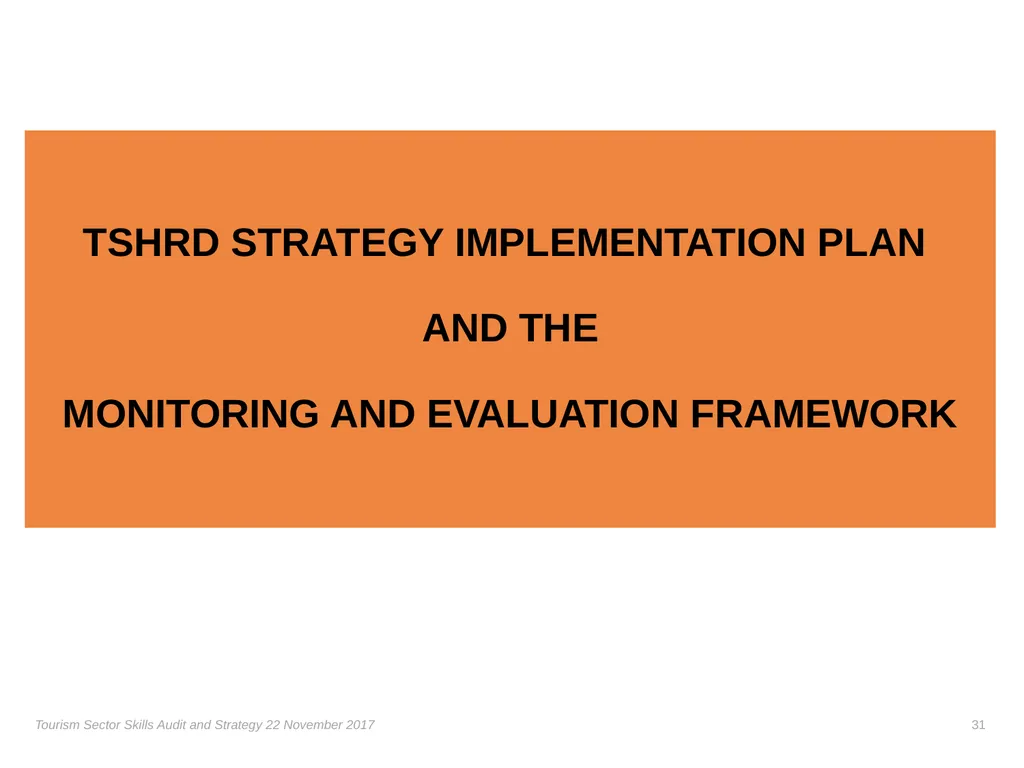 Presentation on the Skills Audit Report and the - slide 31 of 52